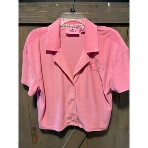 NWOT Juicy Couture Pink Terry Cloth Foverver 21 Shirt Top Size XL